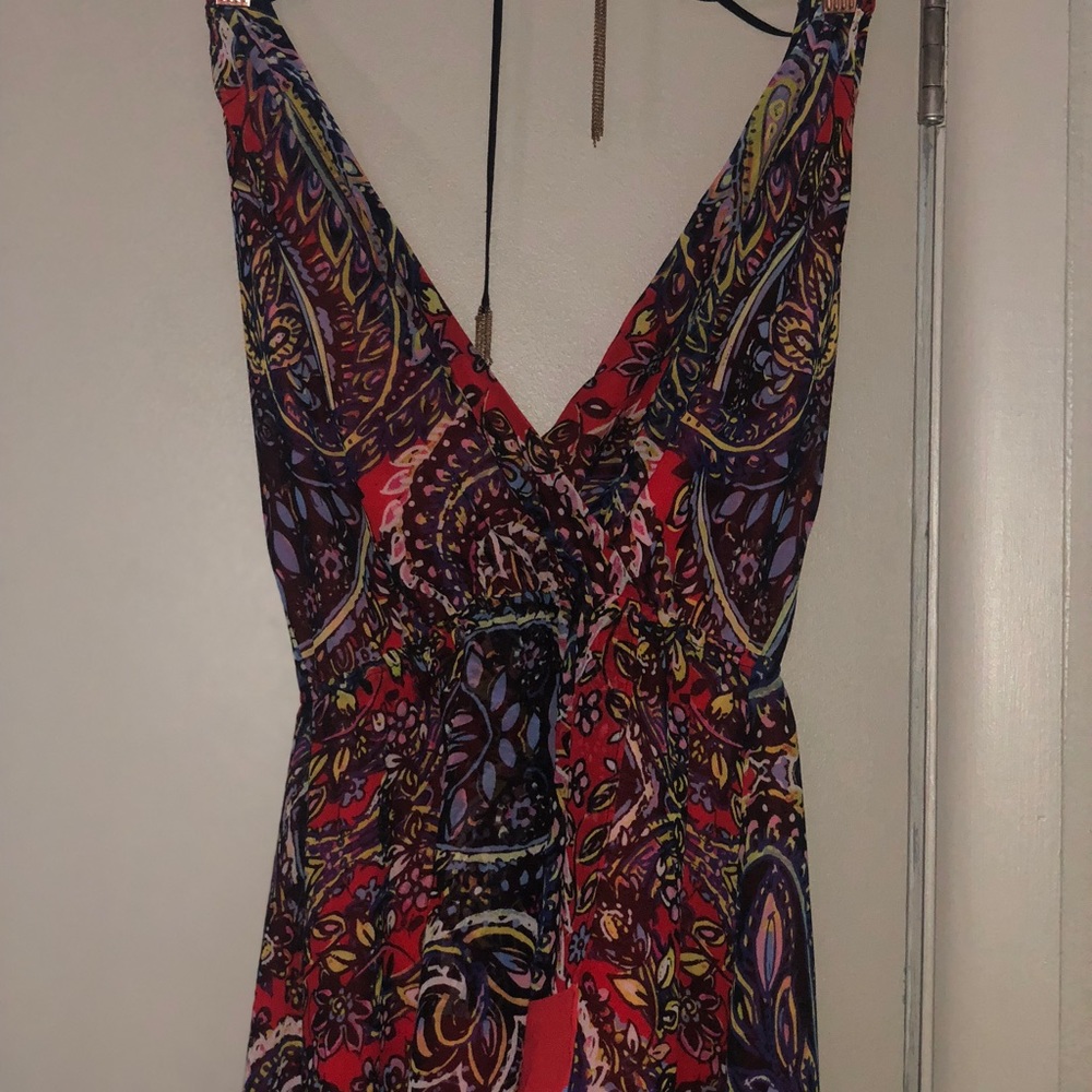 Bebe High-Low paisley dress